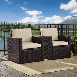 2Pc Outdoor Wicker Chair Set